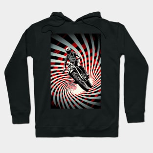 Dirt bike stunt - cool graphic with lines Hoodie